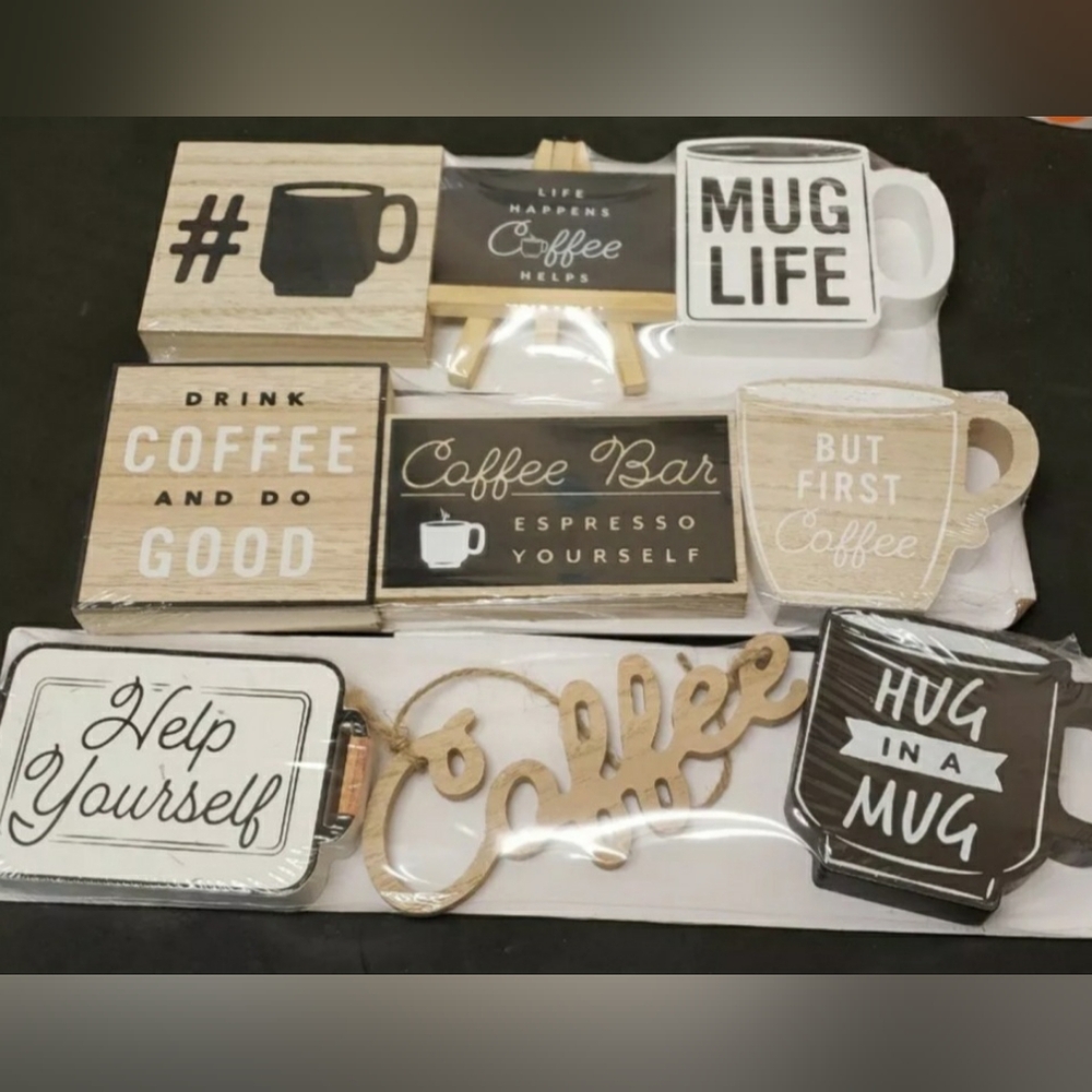 Coffee Signs NEW 9 Total From Target